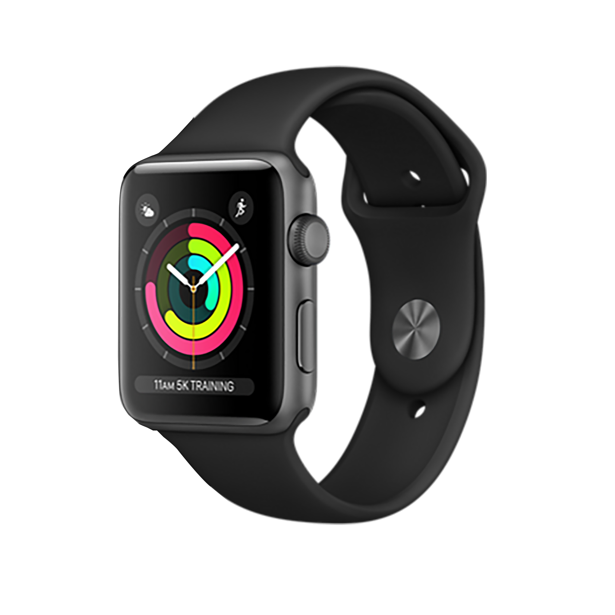 Apple W S3 38mm S. Grey Case Black SBand Akıllı Saat