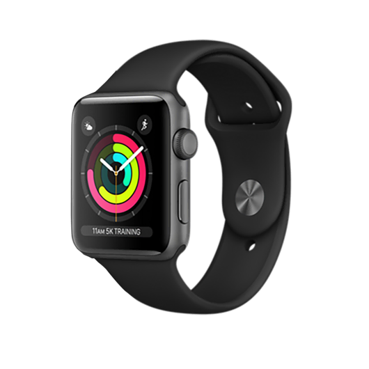 Apple W S3 38mm S. Grey Case Black SBand Giyilebilir Teknoloji